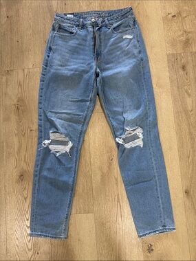American Eagle Outfitters Light Blue Distressed Boyfriend Jeans